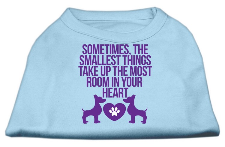 Smallest Things Screen Print Dog Shirt Baby Blue XS